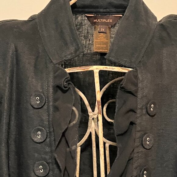 MIlitary Meets Soft Ruffles - Fun & Funky Jacket - Picture 3 of 5